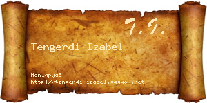 Tengerdi Izabel névjegykártya